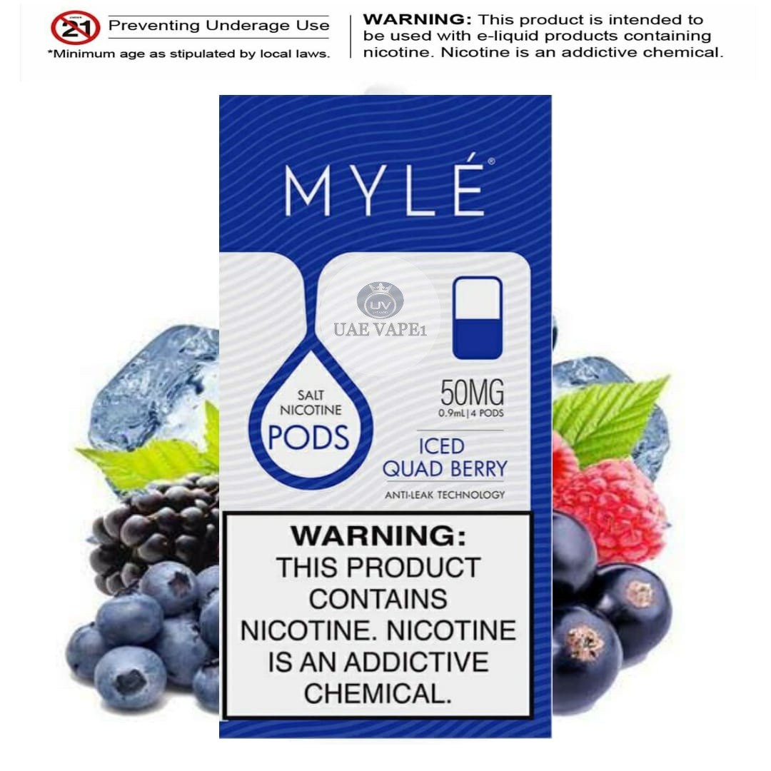 Myle v4 iced Quad berry Pods best online vape store in UAE