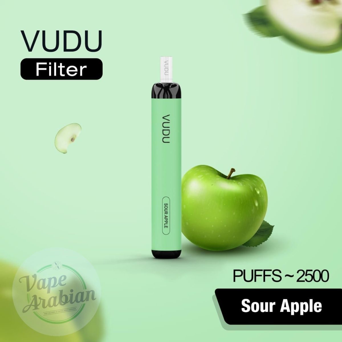 VUDU Filter Disposable 2500 Puffs- Sour Apple