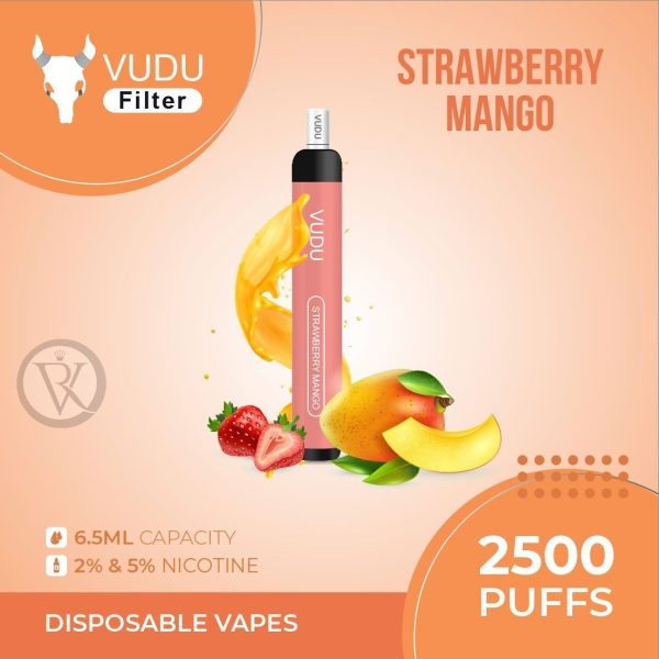 VUDU Filter Disposable 2500 Puffs- Strawberry Mango