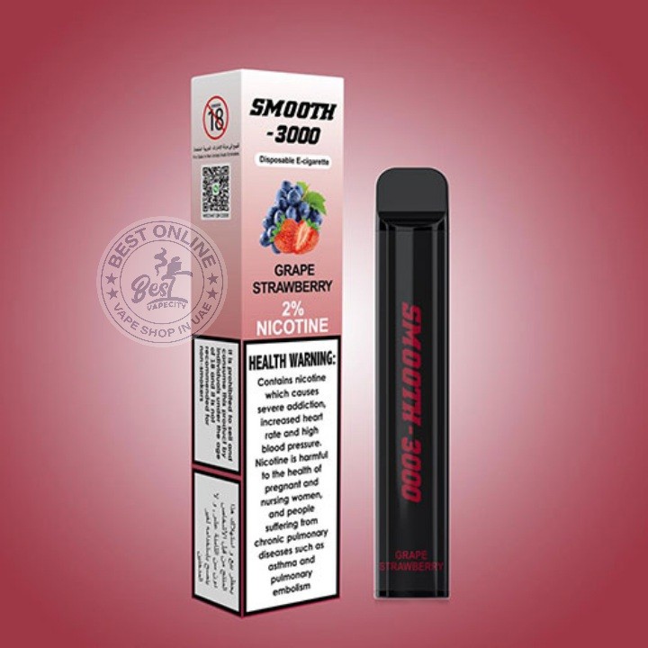 Smooth 3000 Puffs Disposable Vape- Grape Strawberry