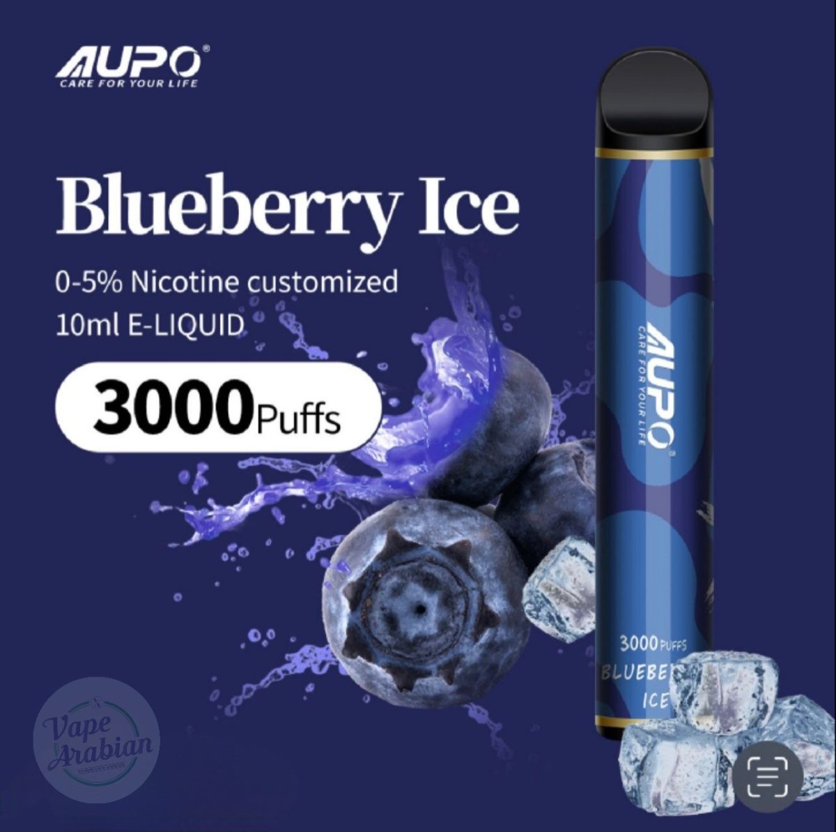 Aupo 3000 Puffs Disposable Pod- Blueberry Ice