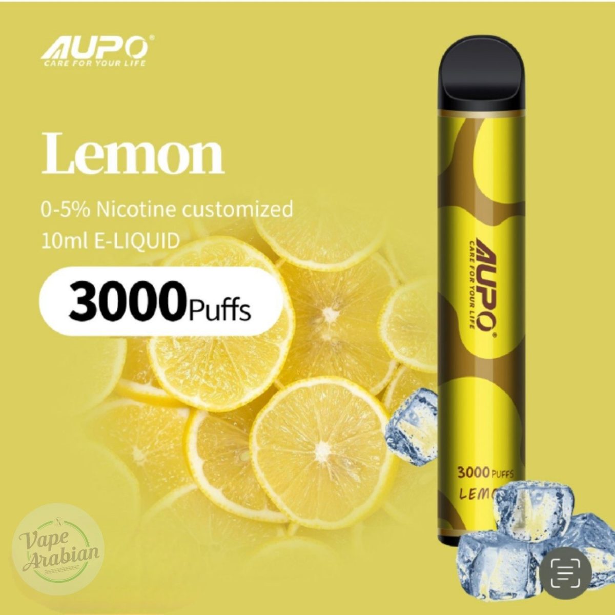 Aupo 3000 Puffs Disposable Pod- Lemon
