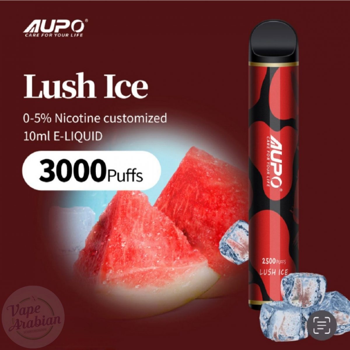 Aupo 3000 Puffs Disposable Pod- Lush Ice