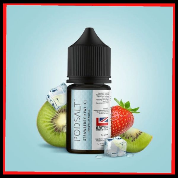 strawberry kiwi ice by pod salt nic salt