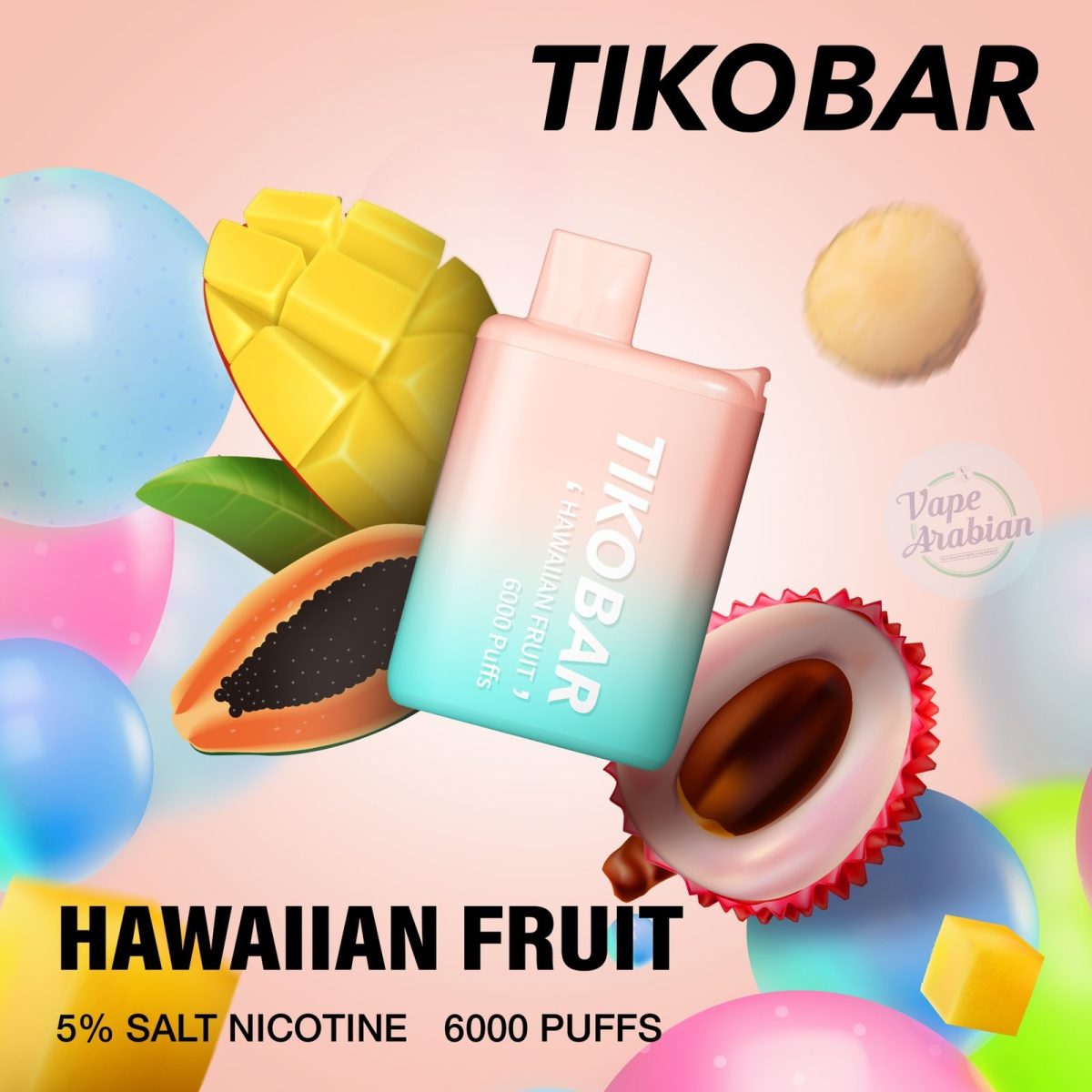 Tikobar disposable pod 6000puffs- Hawaiian Fruit