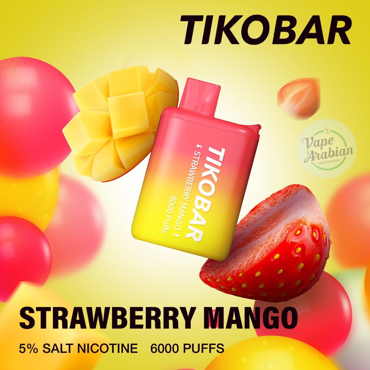 Tikobar disposable pod 6000puffs- Strawberry mango