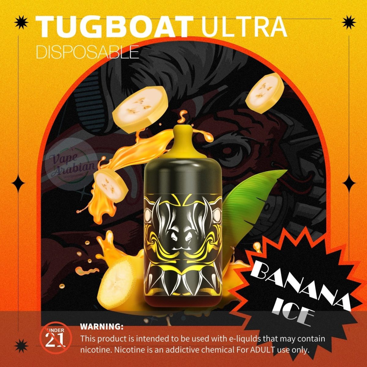 Tugboat Ultra 6000 Puffs Disposable Kit- Banana Ice