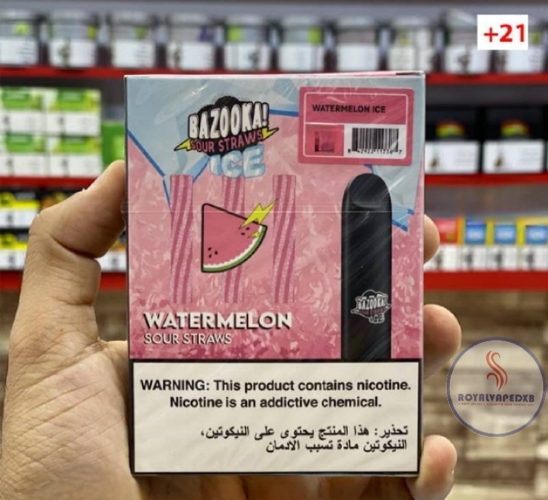 Bazooka Sour Straws Disposable Vape 0mg Nicotine In UAE