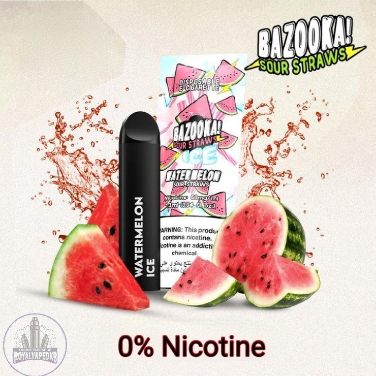 Bazooka Sour Straws Disposable Vape 0mg Nicotine In UAE
