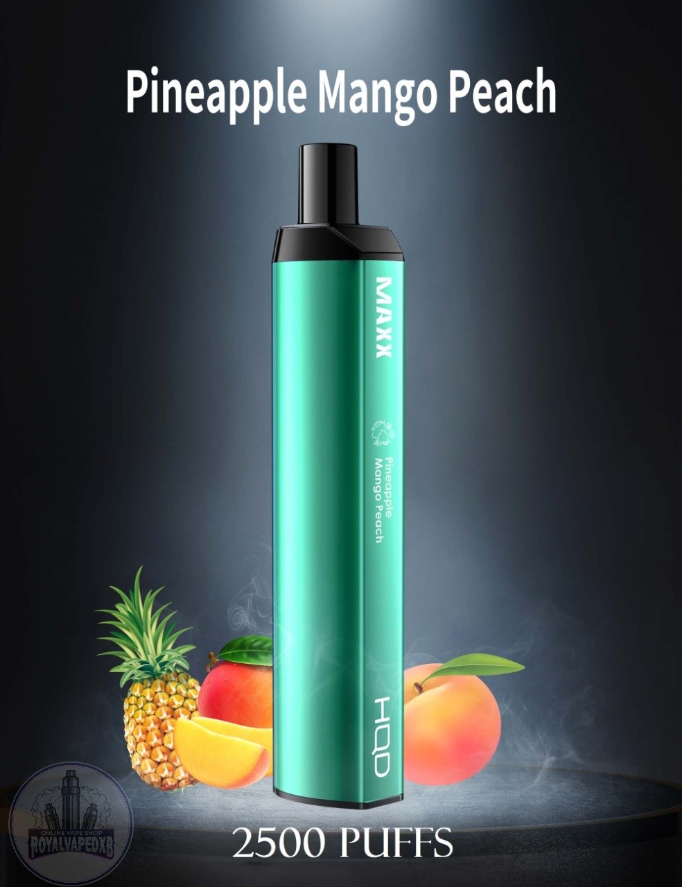 HQD Maxx Disposable Vape 2500 Puffs- Pineapple Mango Peach