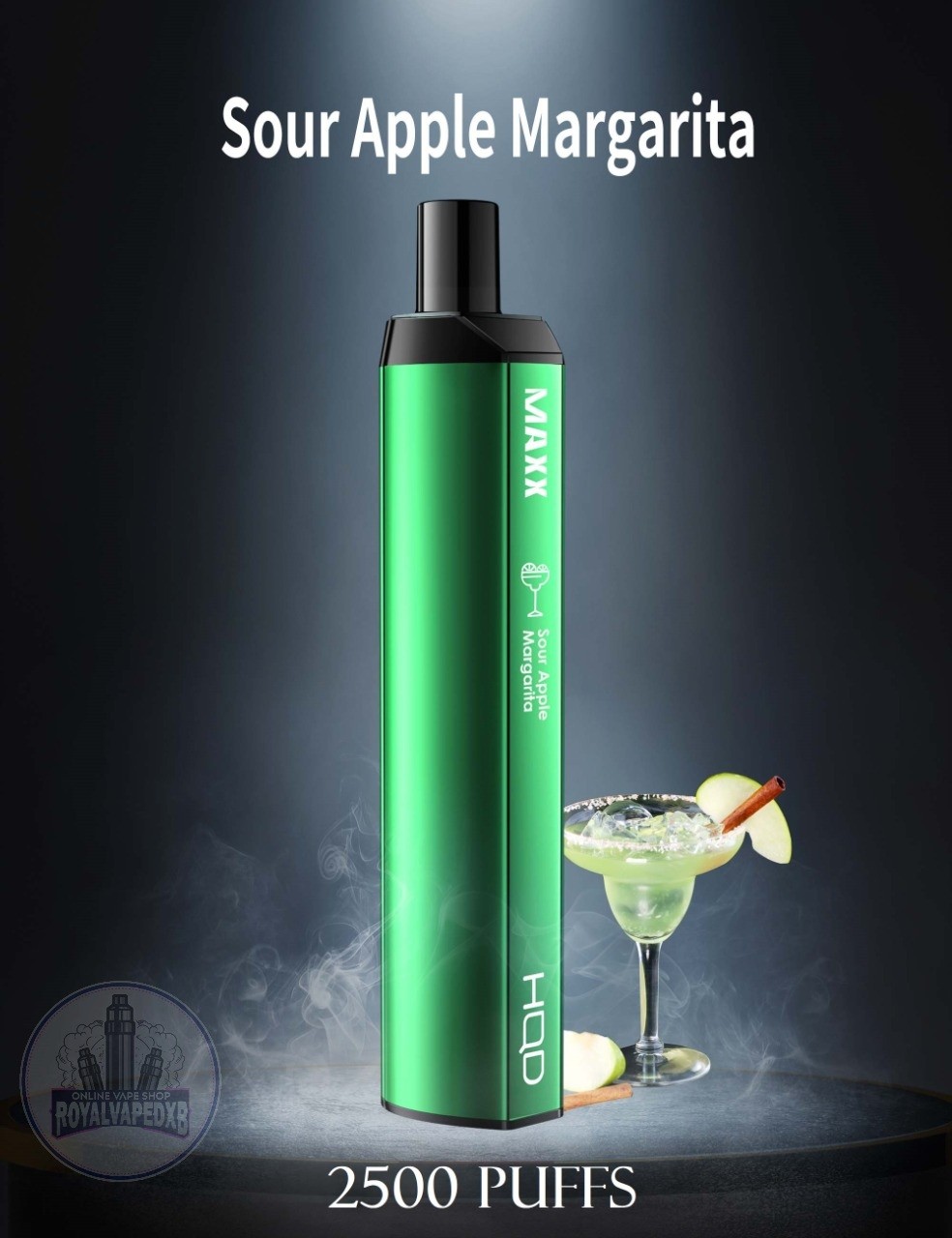 HQD Maxx Disposable Vape 2500 Puffs- Sour Apple Margarita