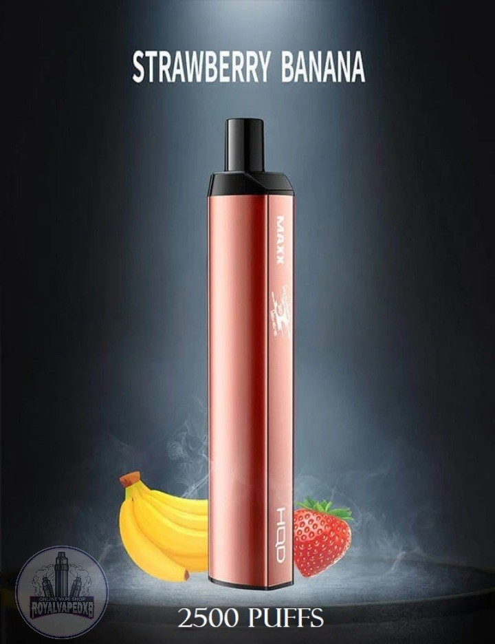 HQD Maxx Disposable Vape 2500 Puffs- Strawberry Banana