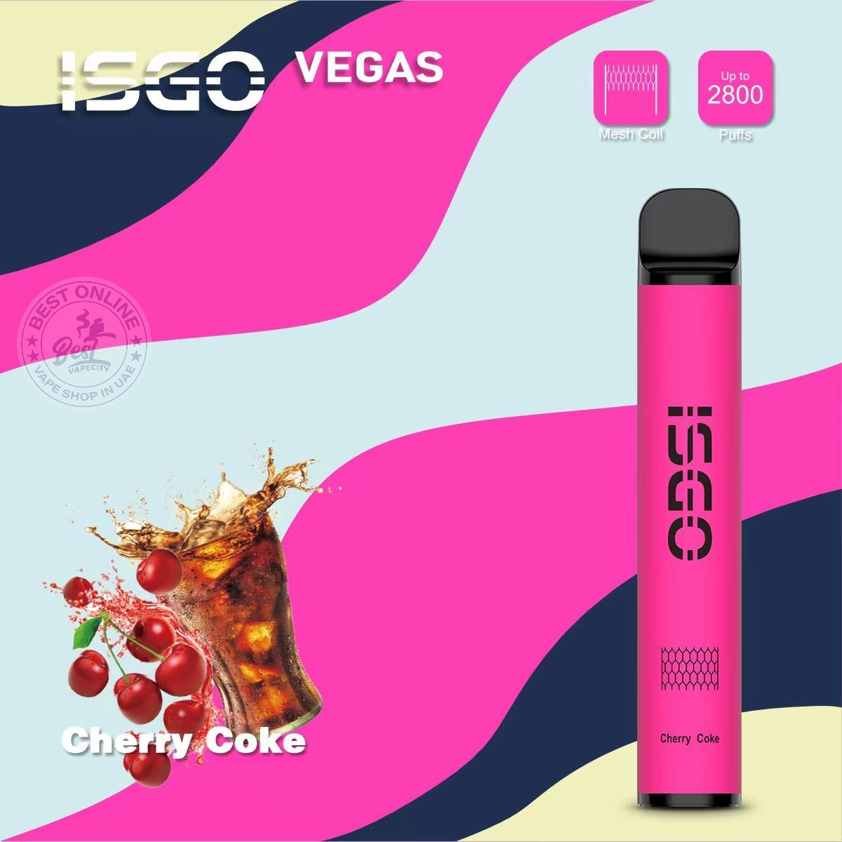 Isgo Vegas Disposable 2800 puffs- Cherry Coke