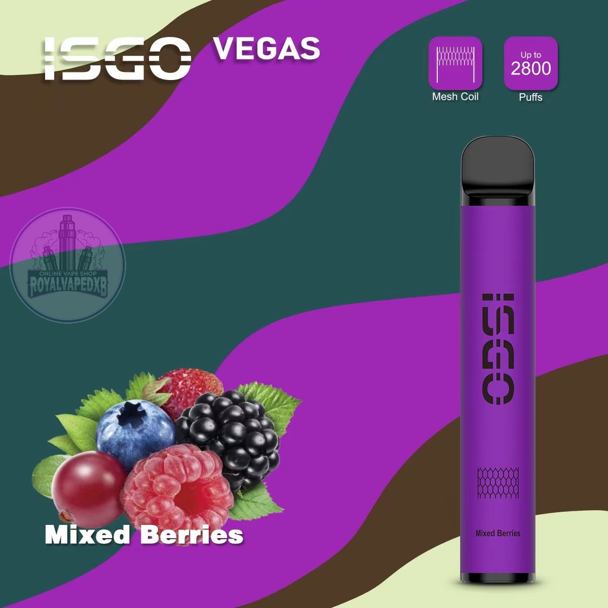 Isgo vegas disposable 2800 puffs- Mixed Berries
