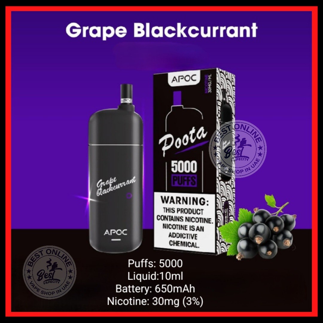 Apoc Poota 5000 Puffs Disposable Vape Grape Blackcurrant