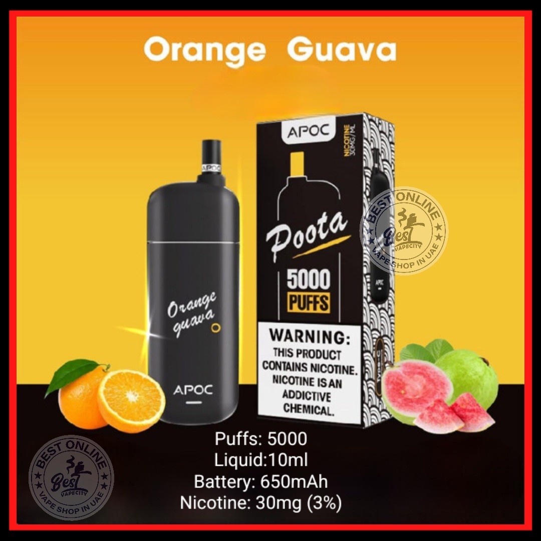 Apoc Poota 5000 Puffs Disposable Vape Orange Guava