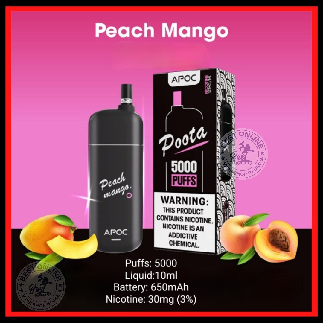 Apoc Poota 5000 Puffs Disposable Vape Peach Mango