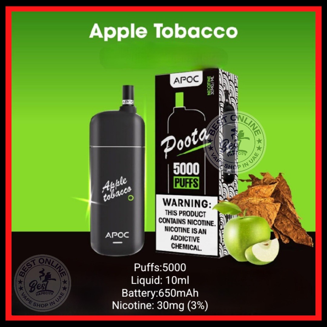 Apoc Poota 5000 Puffs Disposable Vape Tobacco Apple