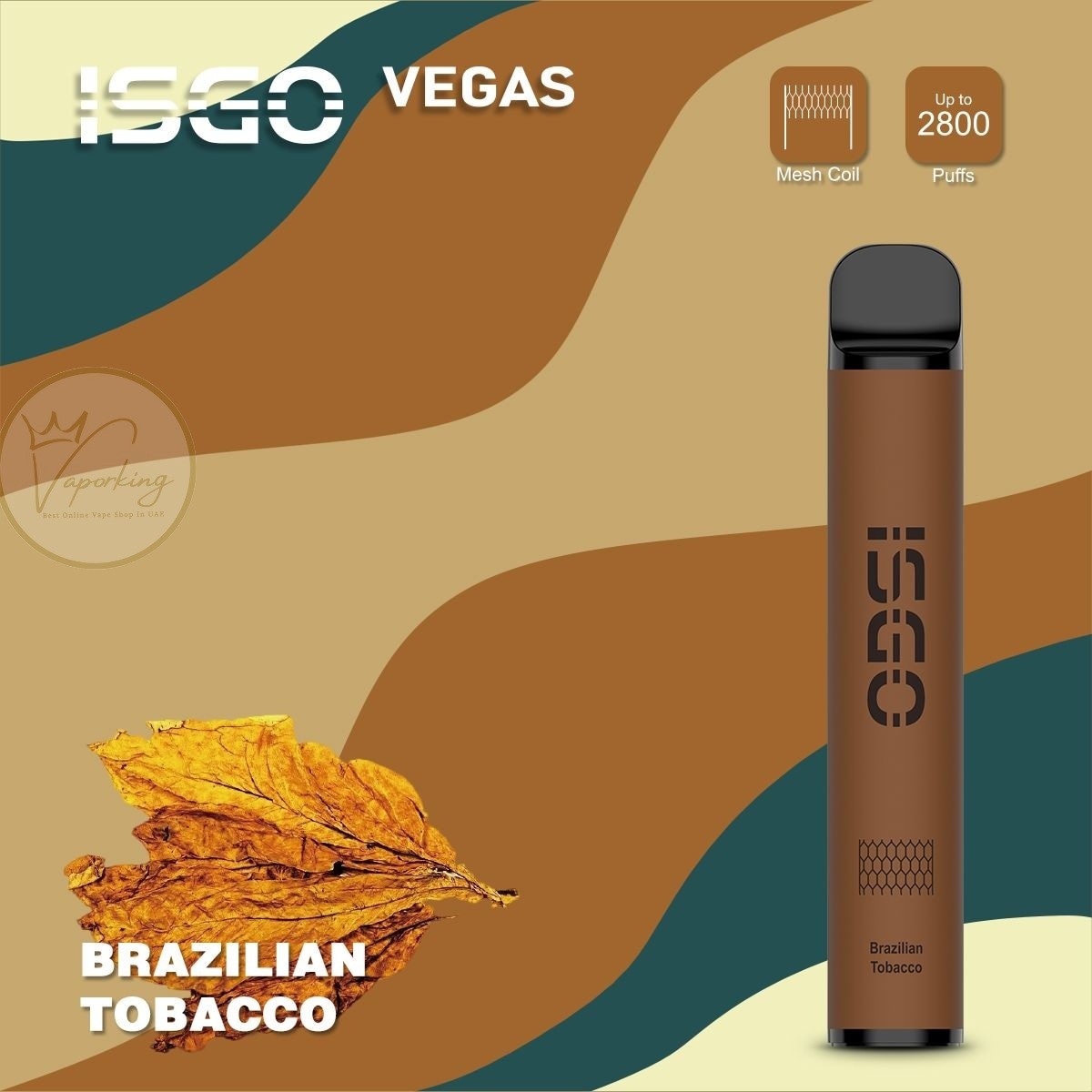Isgo Vegas Disposable 2800 Puffs- Brazilian Tobacco