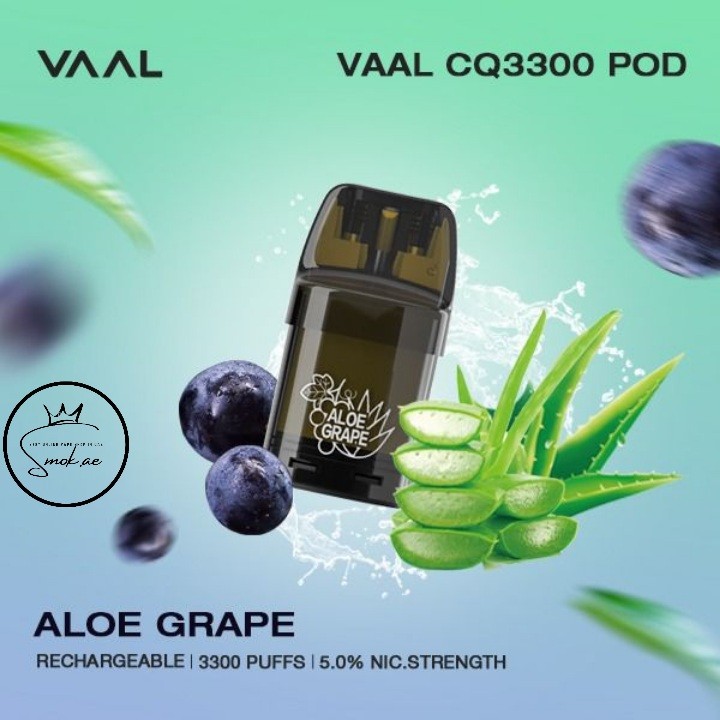 VAAL CQ3300 Replaceable Pod Disposable Aloe Grape