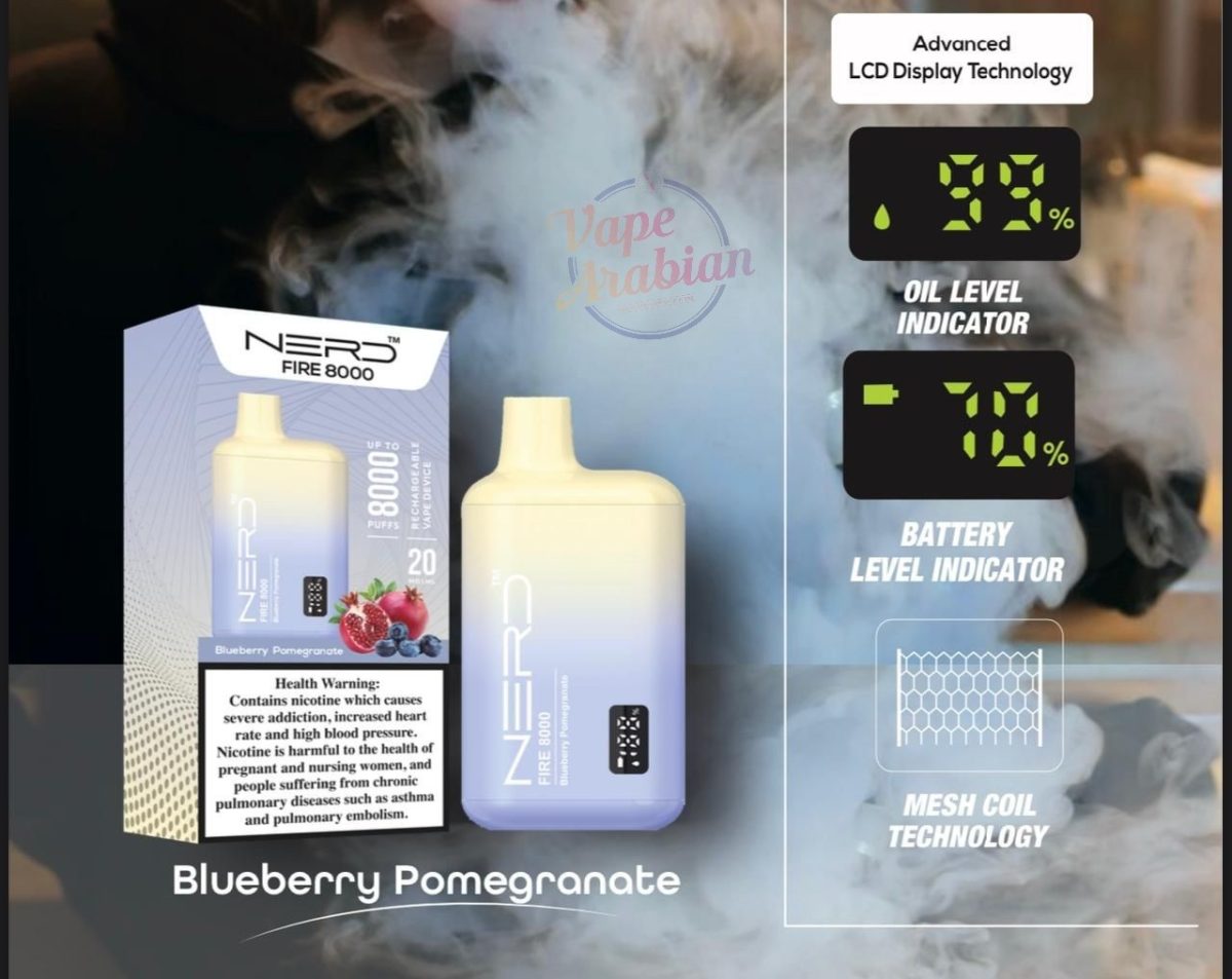Nerd Fire Disposable Vape 8000 Puffs Advanced LCD Display Technology In UAE - Image 16