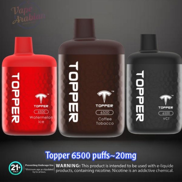 Topper Disposable Vape 6500 Puffs In UAE