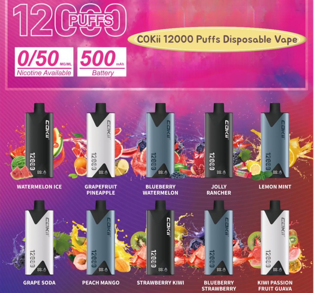 Cokii 12000 Puffs Disposable Vape In UAE