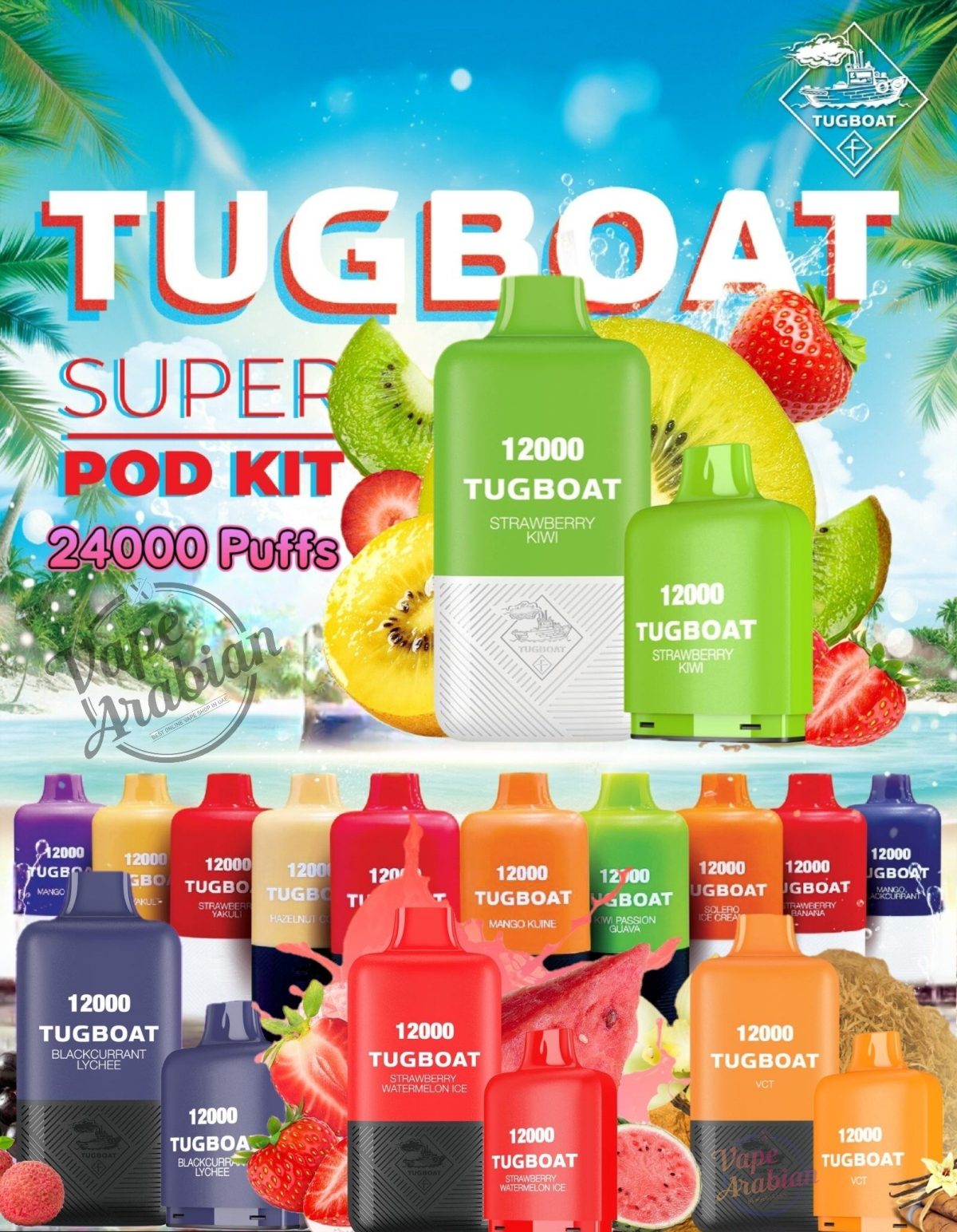 Tugboat Super Kit 24000 Puffs Disposable Vape In UAE