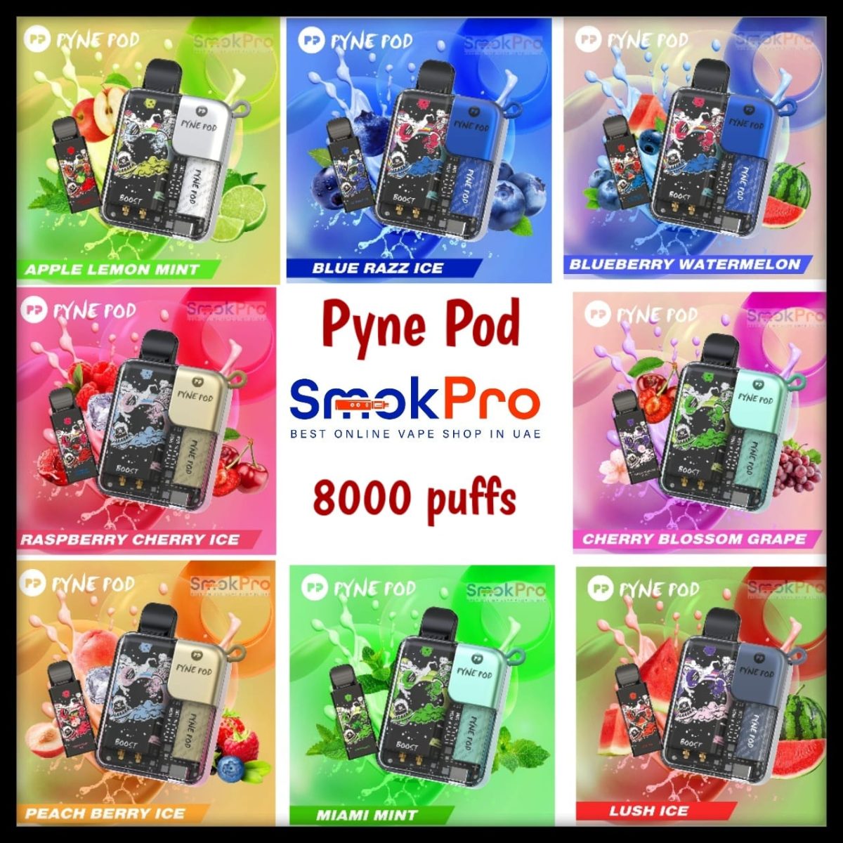 Pyne Pod 8000 Puffs Disposable Vape (Replaceable Pod) In UAE