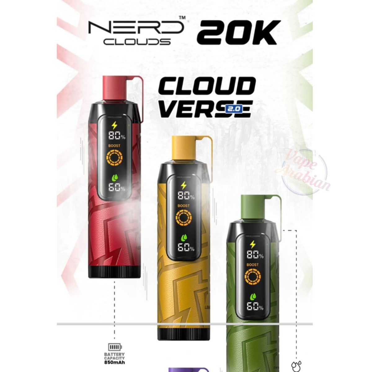 Nerd Cloud 20000 Puffs Disposable Vape In UAE